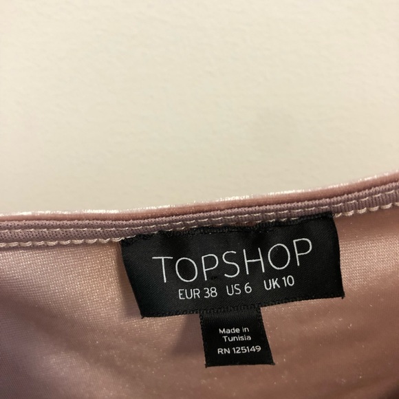 Topshop Pink Velvet Bodysuit (size 6) - Picture 3 of 3